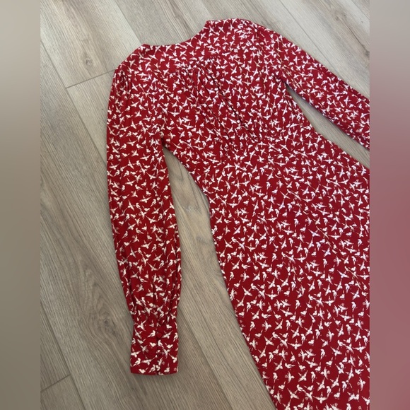 Free People Red and White Long Sleeve Dress โค๏ธ๐ค๐๐๐๐ - Picture 8 of 10